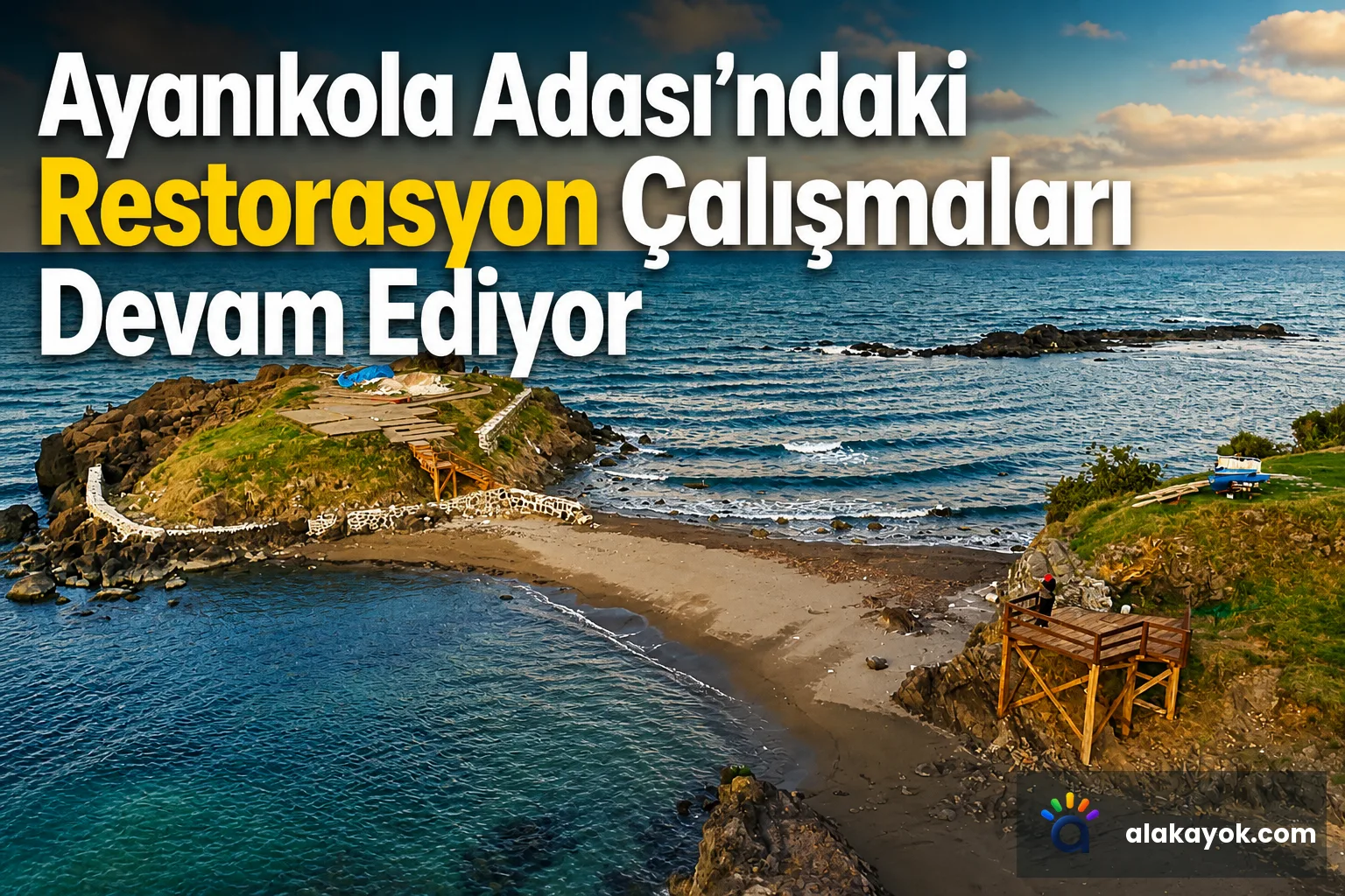 Ayanikola Adası'ndaki Restorasyon Çalışmaları Devam Ediyor