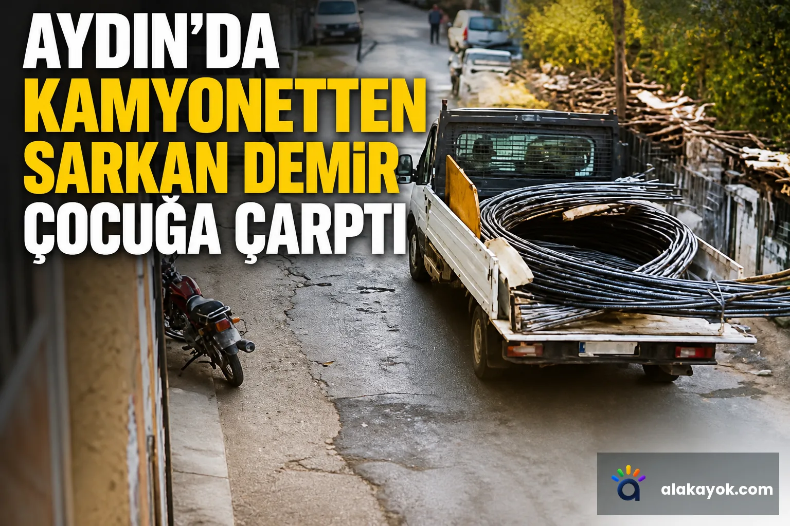 Aydın'da Kamyonetten Sarkan Demir Çocuğa Çarptı