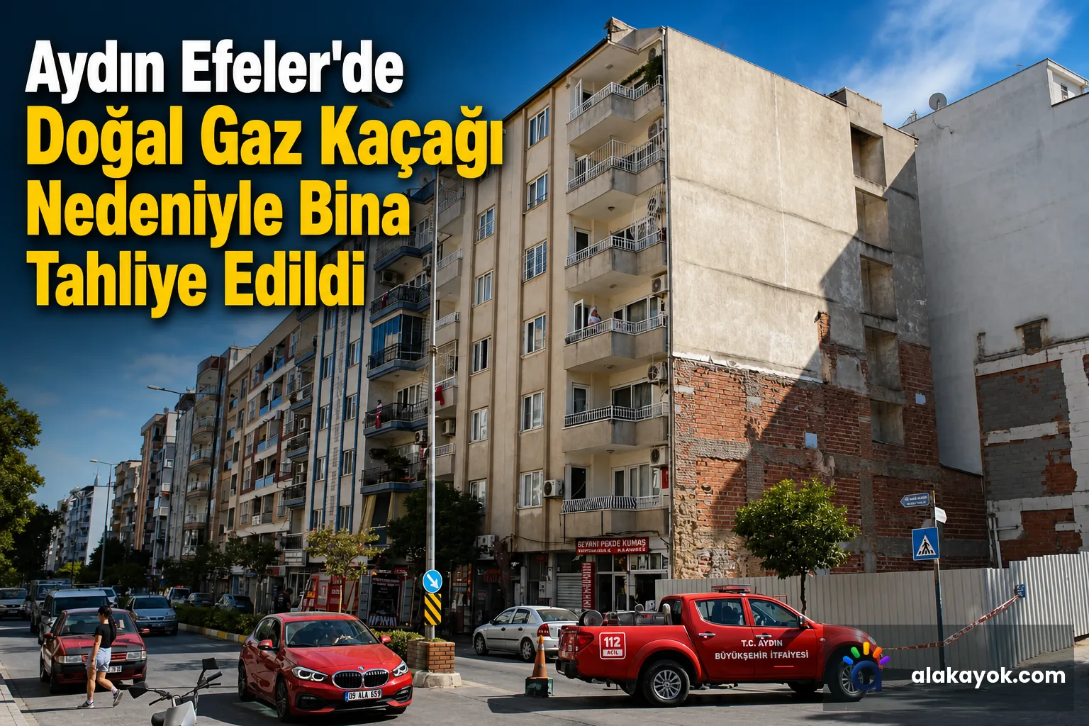 Aydın Efeler'de Doğal Gaz Kaçağı Nedeniyle Bina Tahliye Edildi