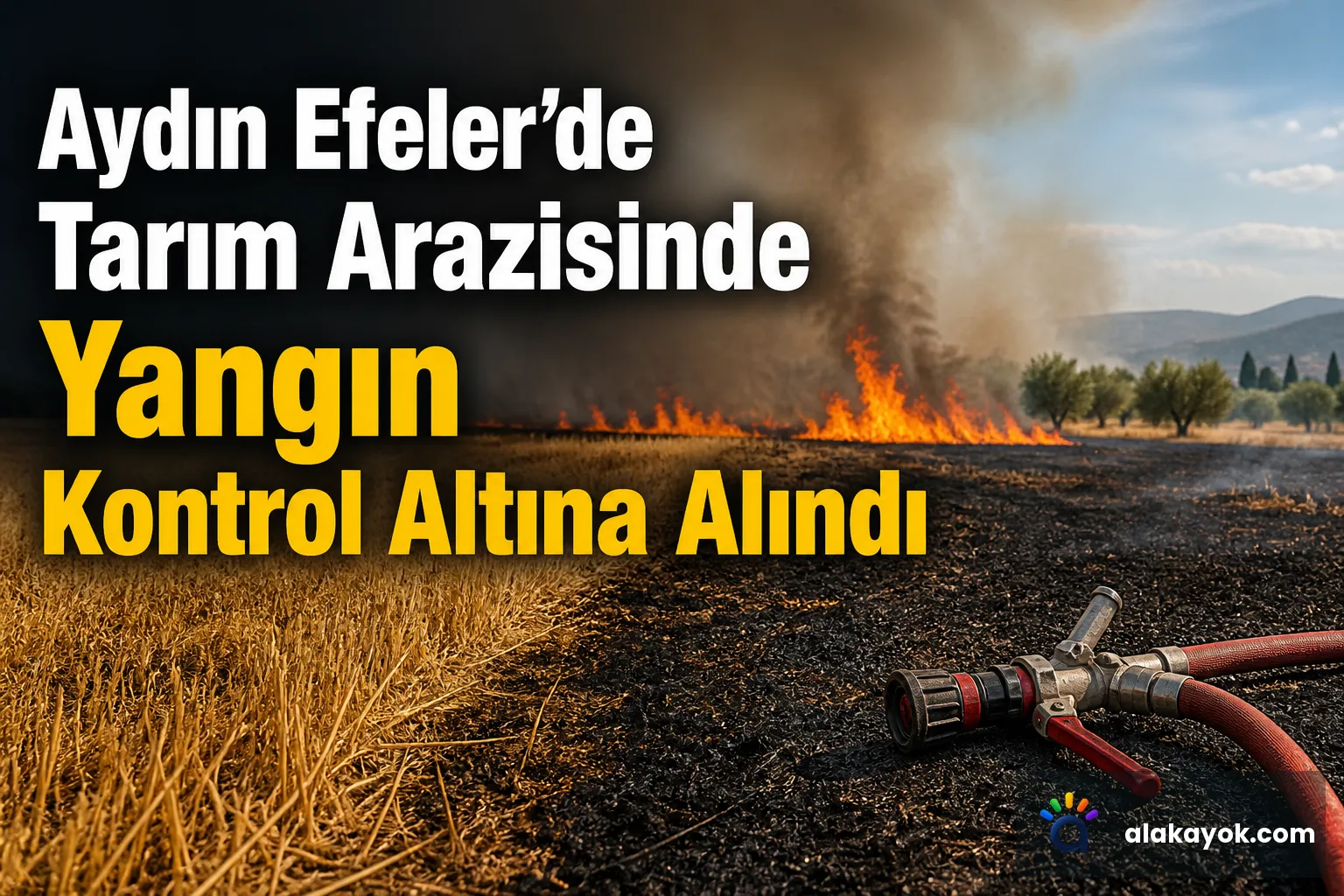 Aydın Efeler'de Tarım Arazisinde Yangın Kontrol Altına Alındı