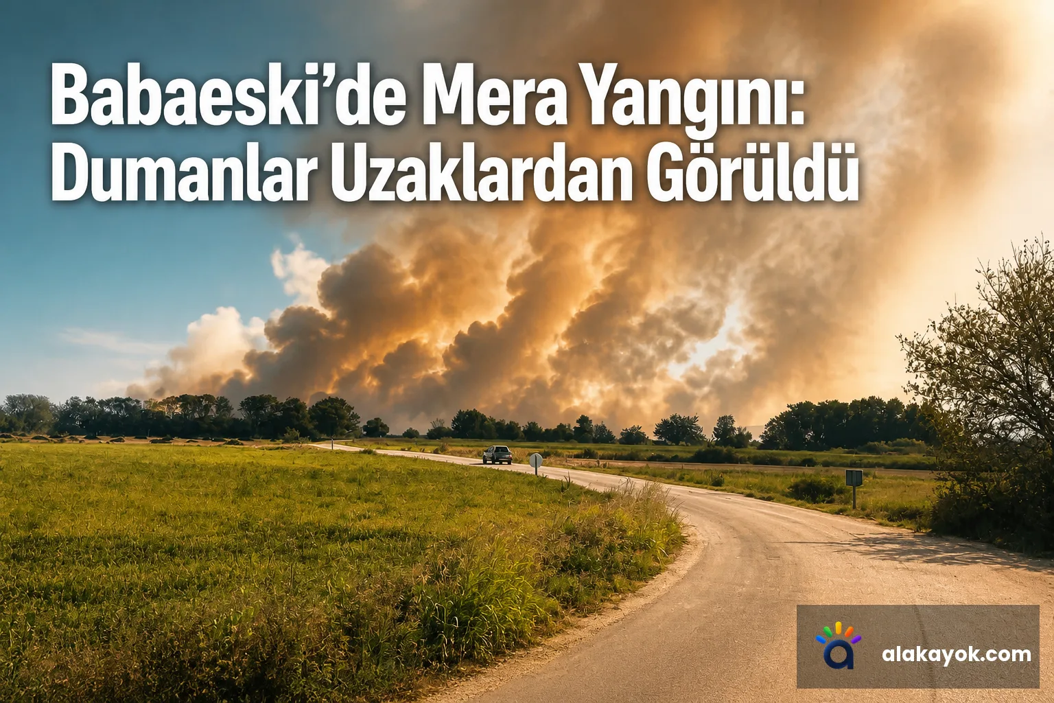 Babaeski'de Mera Yangını: Dumanlar Uzaklardan Görüldü