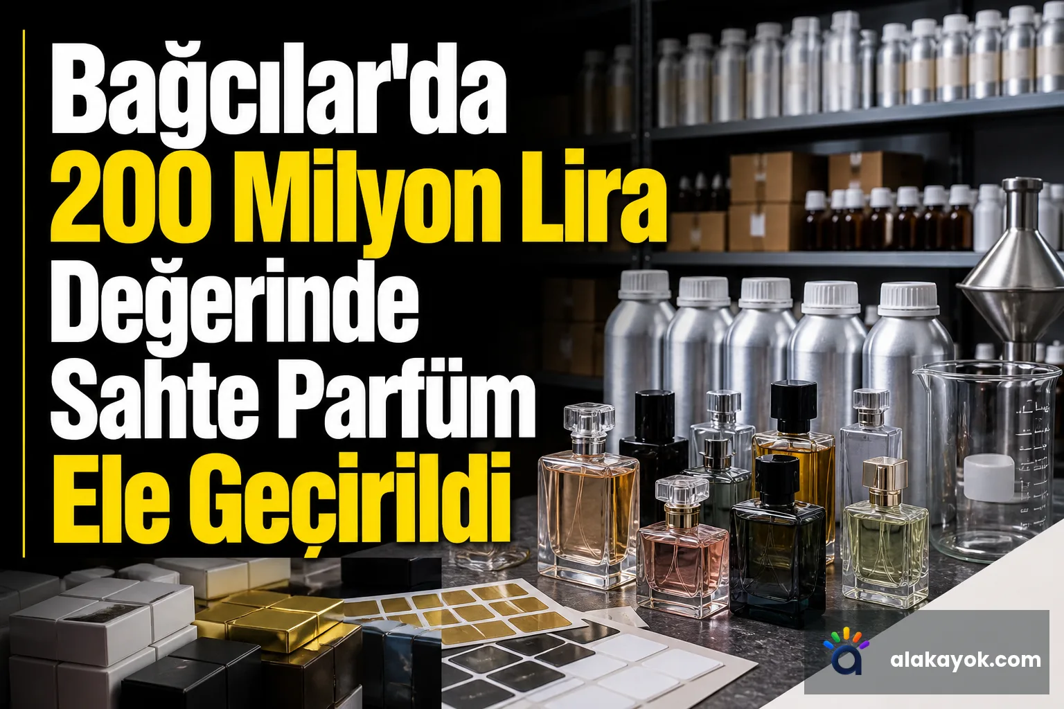 Bağcılar'da 200 Milyon Lira Değerinde Sahte Parfüm Ele Geçirildi