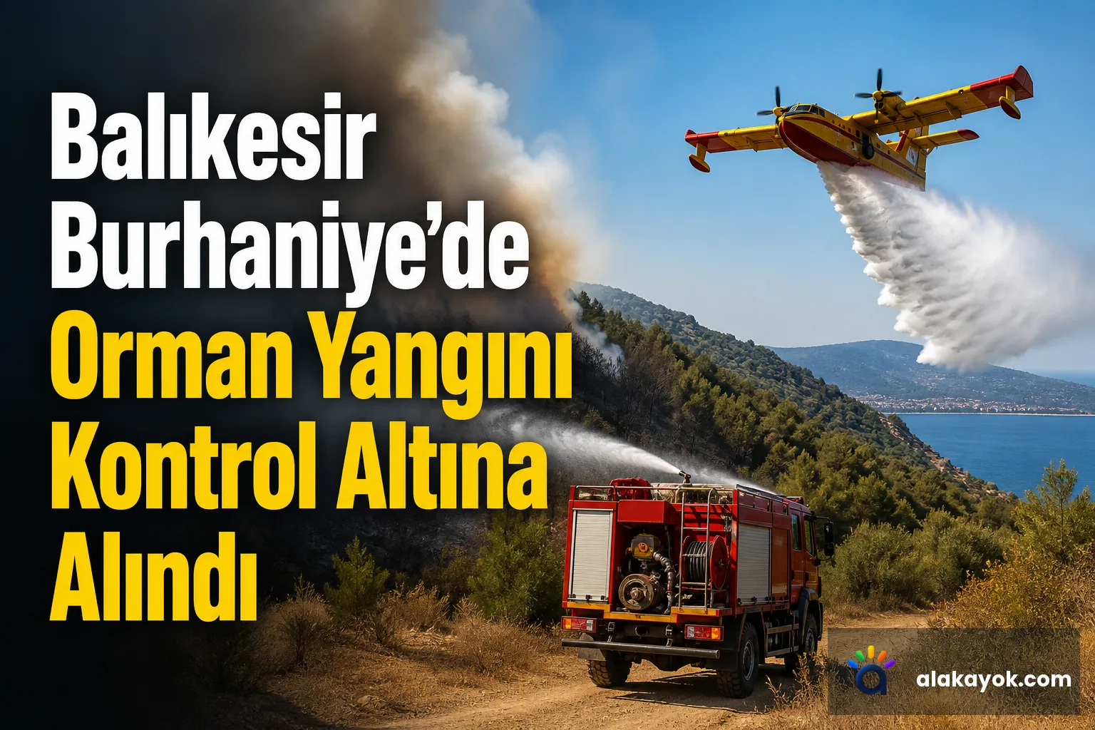 Balıkesir Burhaniye'de Orman Yangını Kontrol Altına Alındı