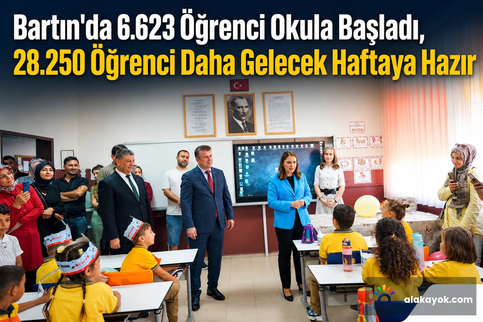 Bartın'da 6.623 Öğrenci Okula Başladı, 28.250 Öğrenci Daha Gelecek Haftaya Hazır