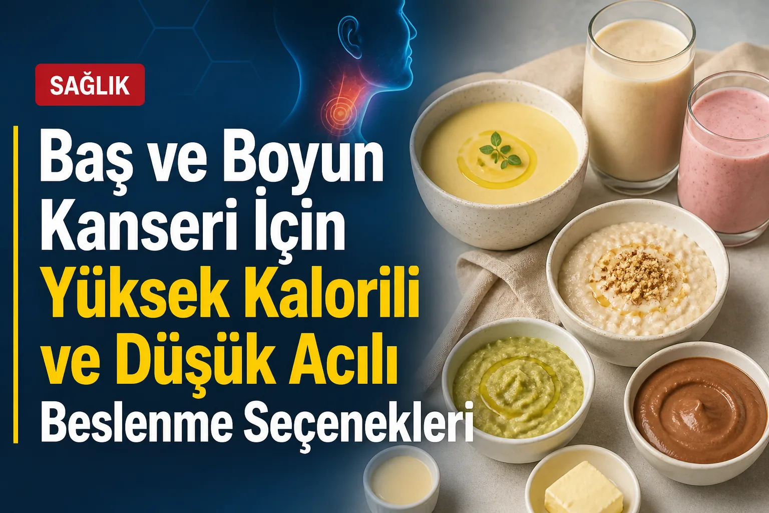 Baş ve Boyun Kanseri İçin Yüksek Kalorili ve Düşük Acılı Beslenme Seçenekleri