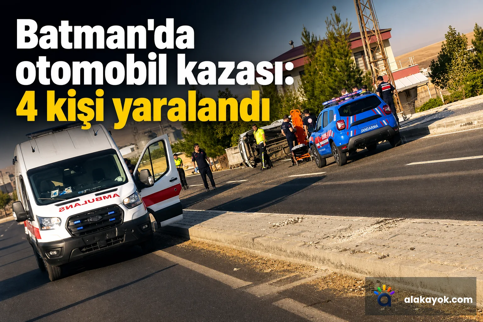 Batman'da otomobil kazası: 4 kişi yaralandı