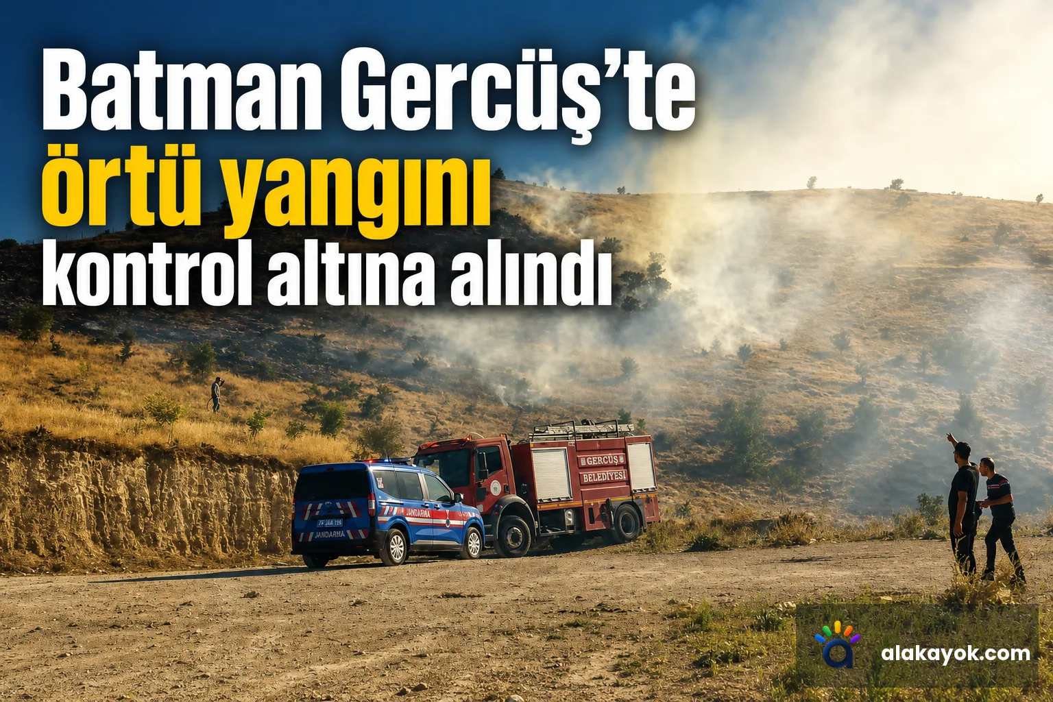 Batman Gercüş'te örtü yangını kontrol altına alındı