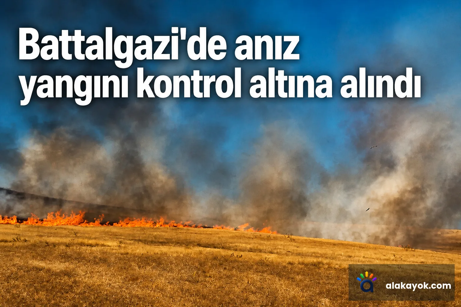 Battalgazi'de anız yangını kontrol altına alındı