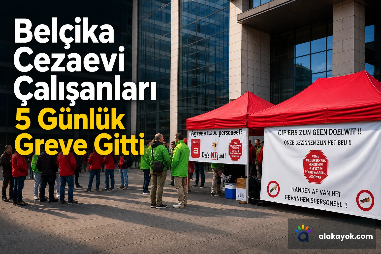 Belçika Cezaevi Çalışanları 5 Günlük Greve Gitti