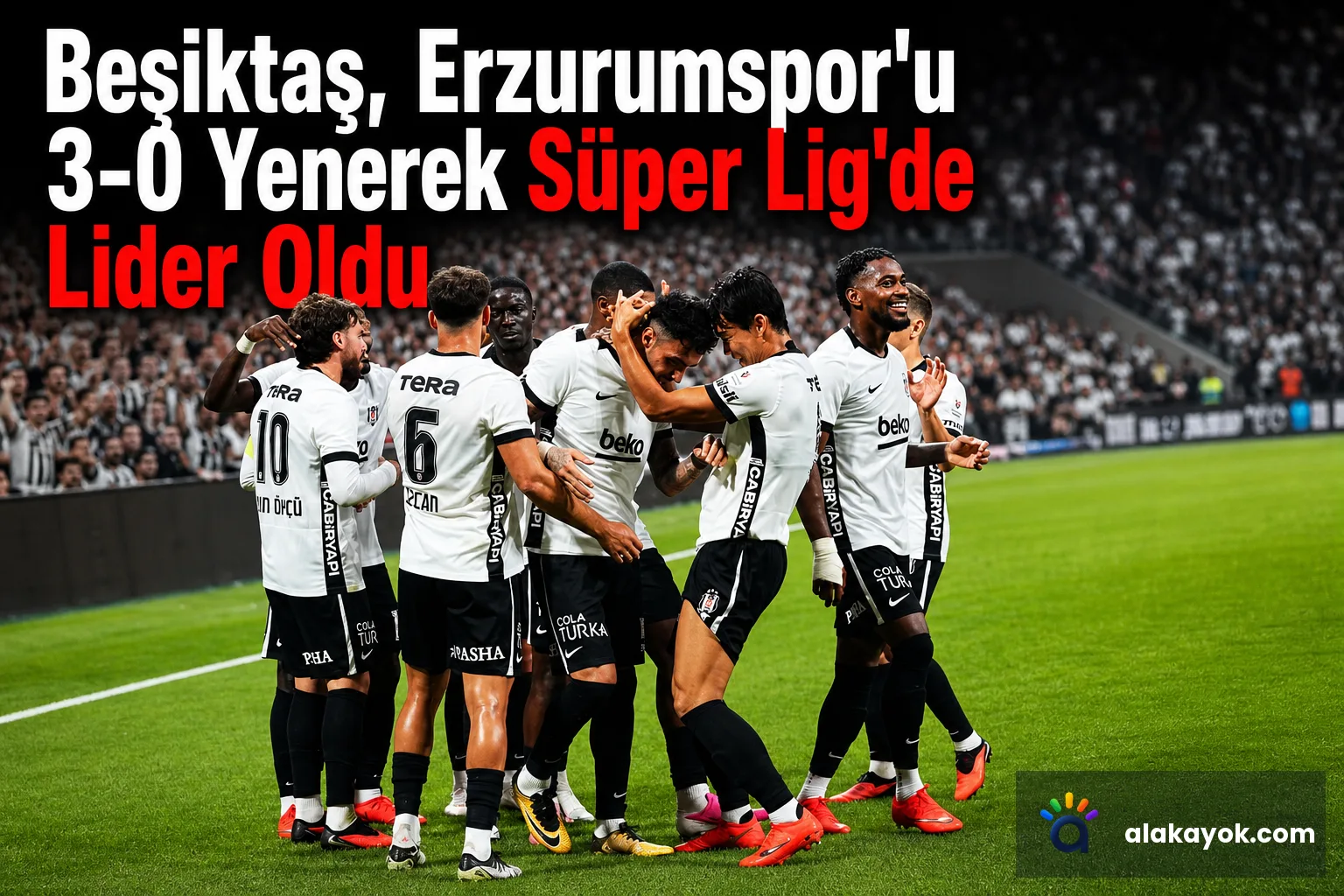 Beşiktaş, Erzurumspor'u 3-0 Yenerek Süper Lig'de Lider Oldu