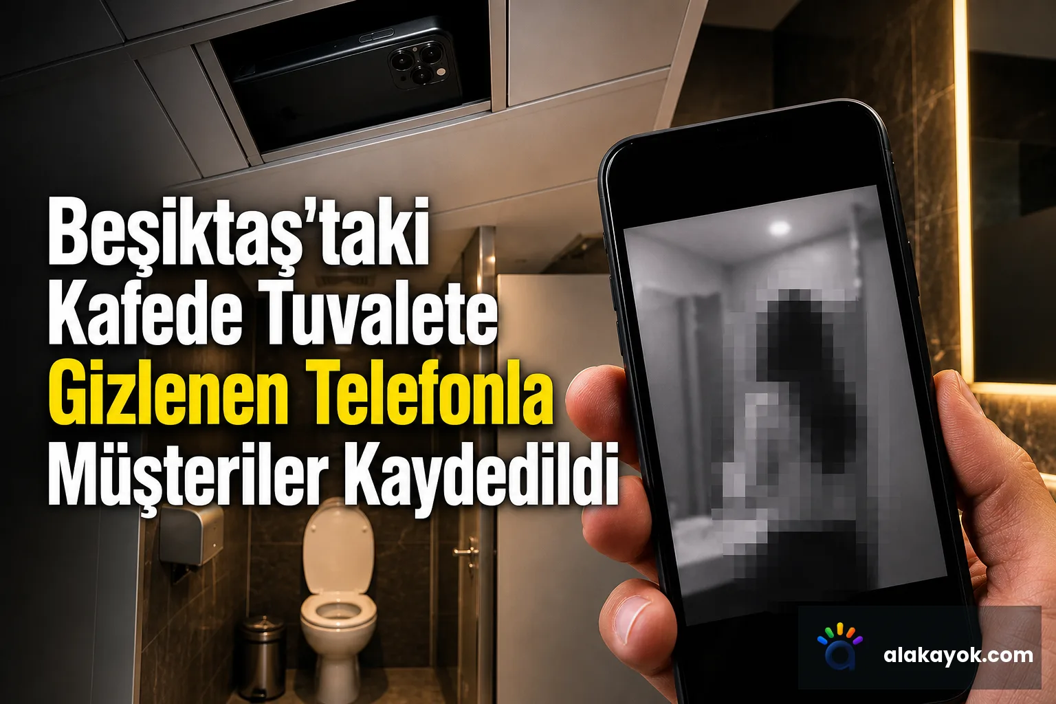 Beşiktaş'taki Kafede Tuvalete Gizlenen Telefonla Müşteriler Kaydedildi