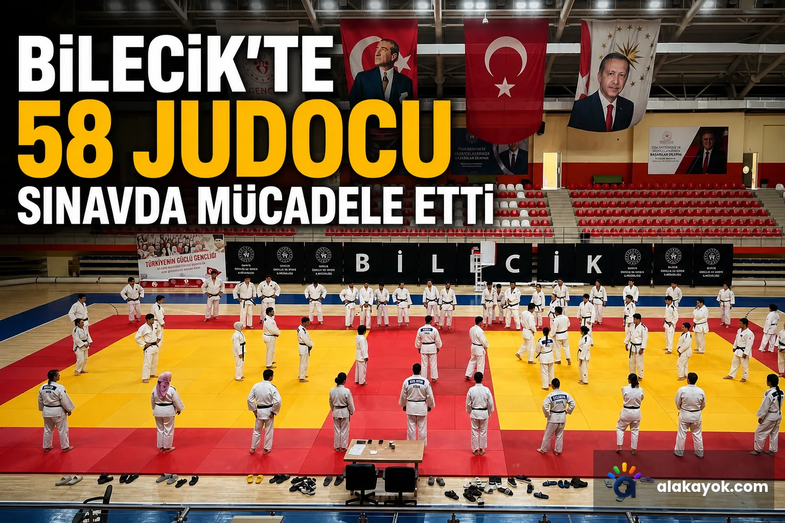 Bilecik’te 58 judocu sınavda mücadele etti