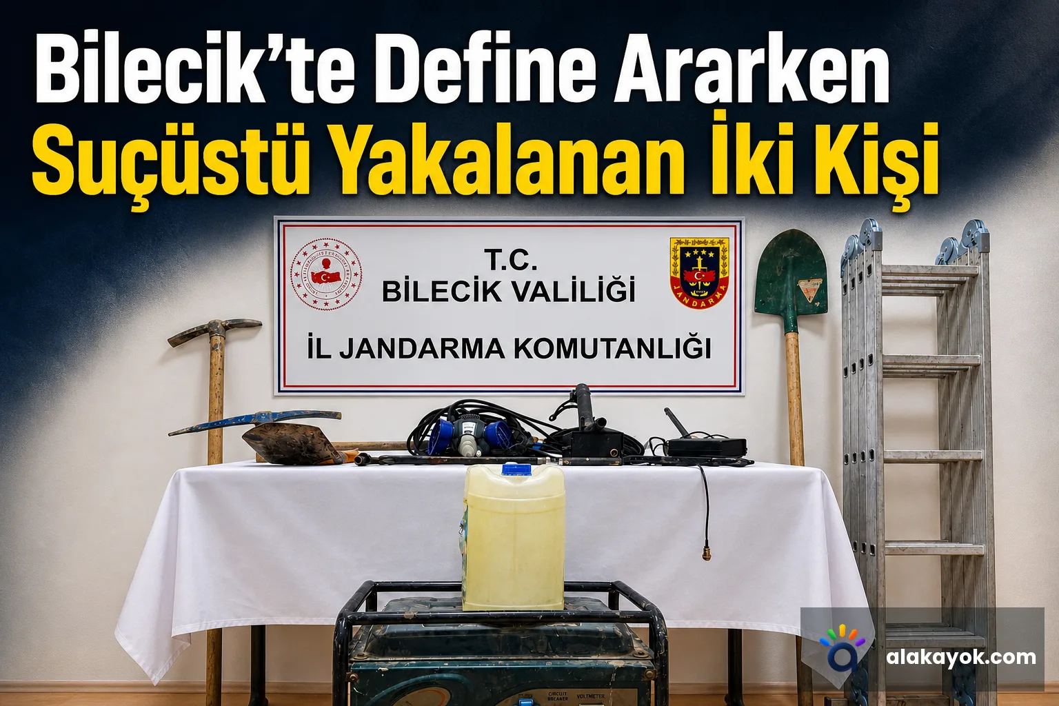 Bilecik’te Define Ararken Suçüstü Yakalanan İki Kişi