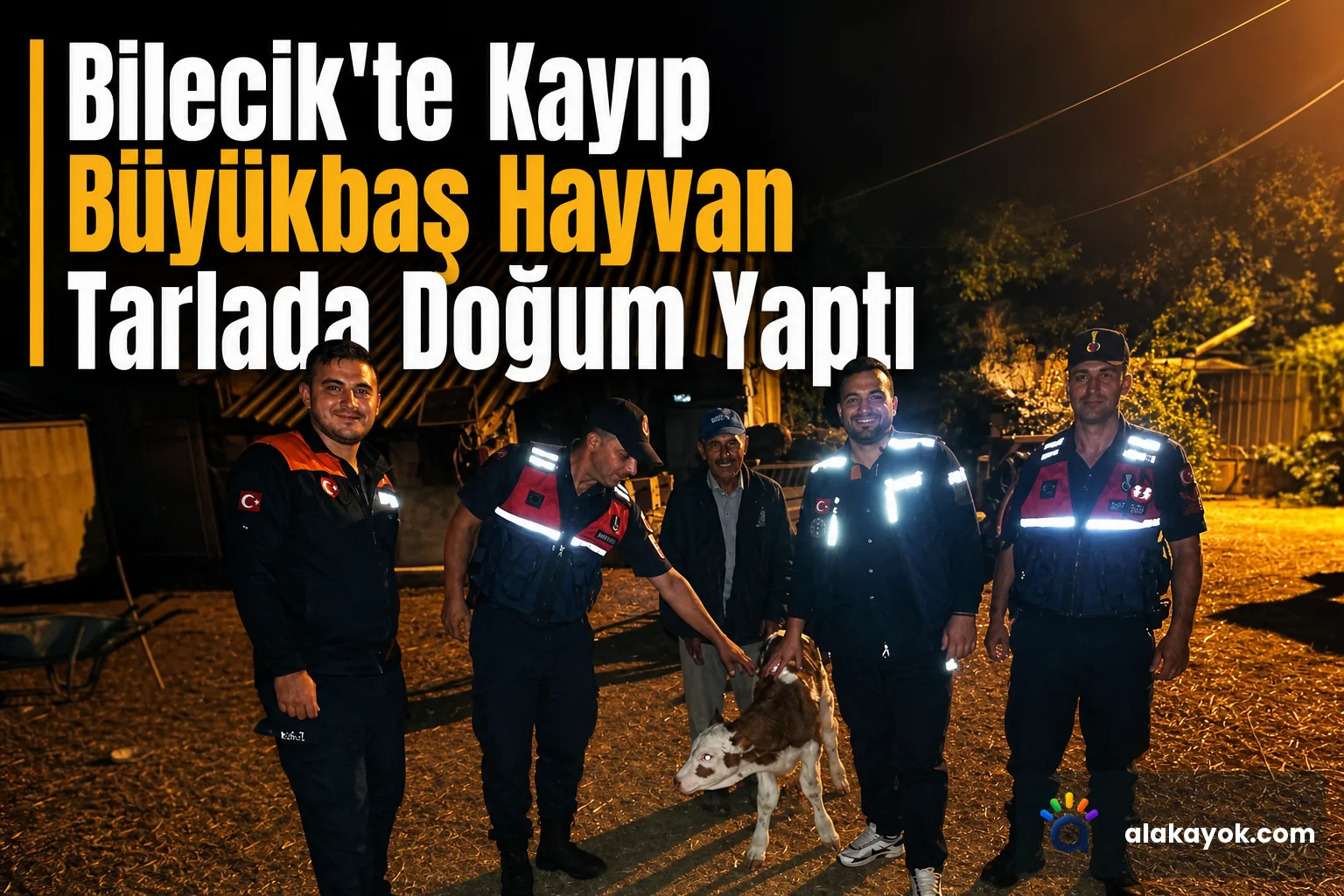 Bilecik'te Kayıp Büyükbaş Hayvan Tarlada Doğum Yaptı