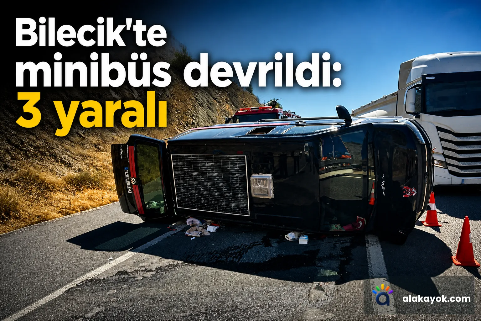 Bilecik'te minibüs devrildi: 3 yaralı