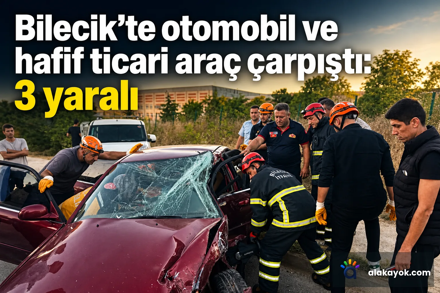 Bilecik'te otomobil ve hafif ticari araç çarpıştı: 3 yaralı