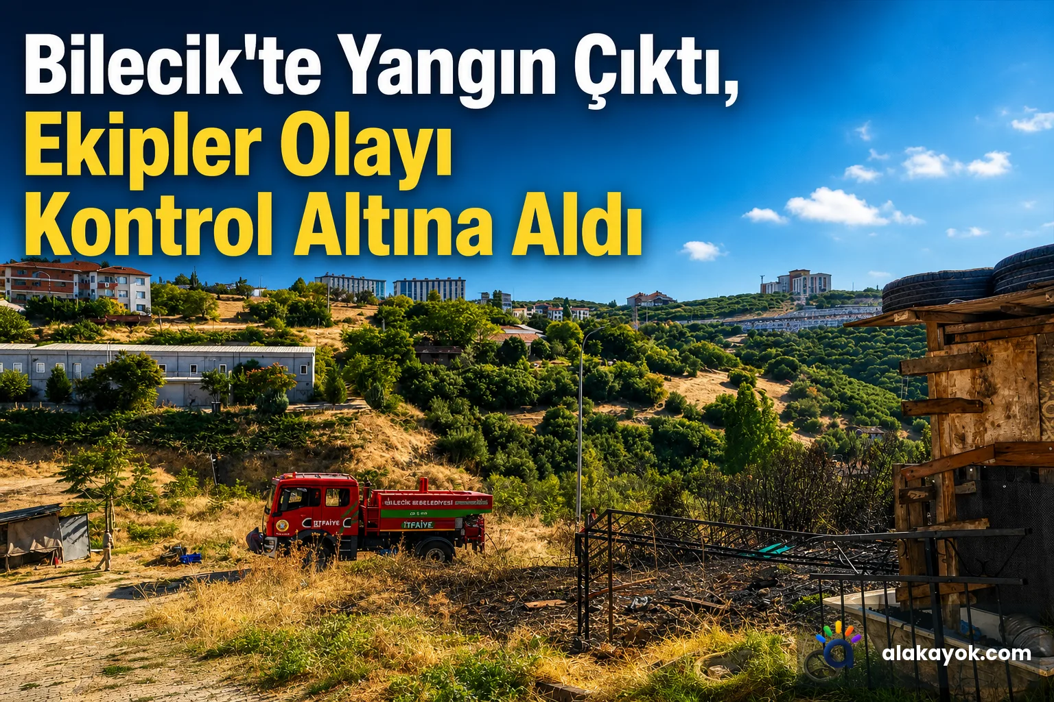 Bilecik'te Yangın Çıktı, Ekipler Olayı Kontrol Altına Aldı
