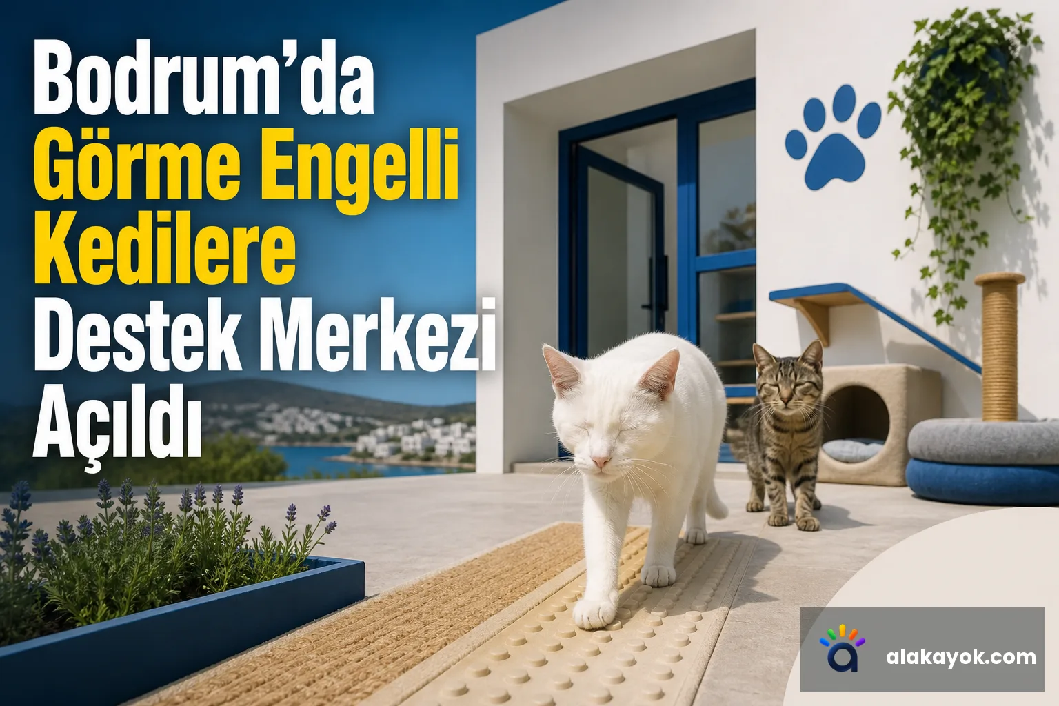 Bodrum'da Görme Engelli Kedilere Destek Merkezi Açıldı