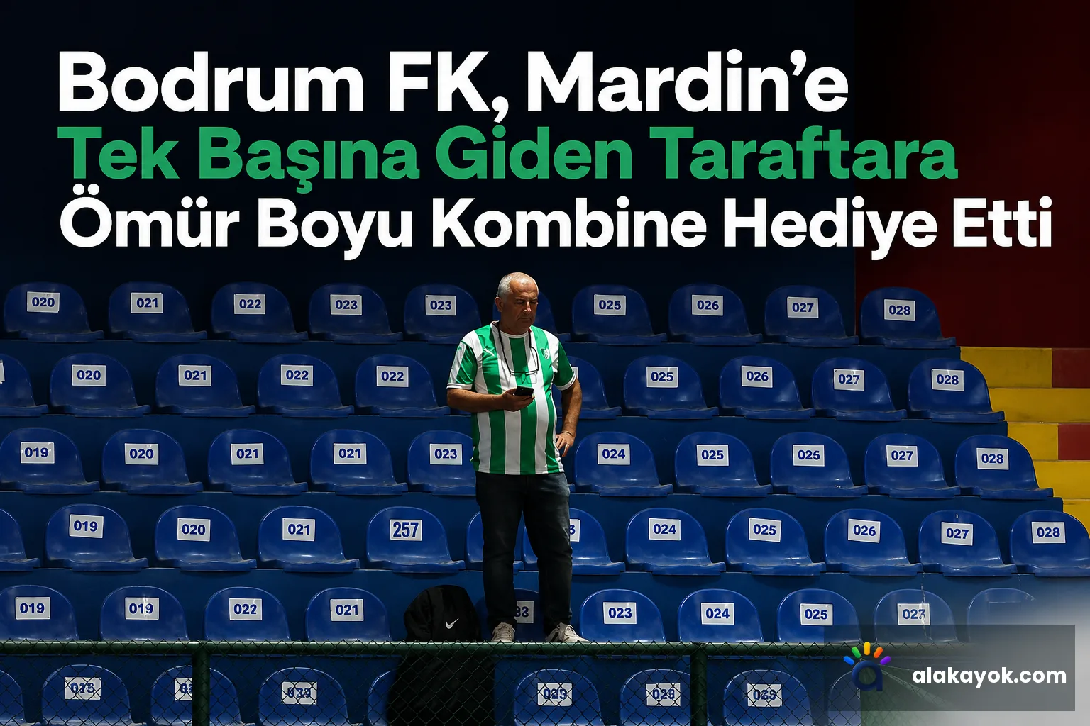 Bodrum FK, Mardin'e Tek Başına Giden Taraftara Ömür Boyu Kombine Hediye Etti