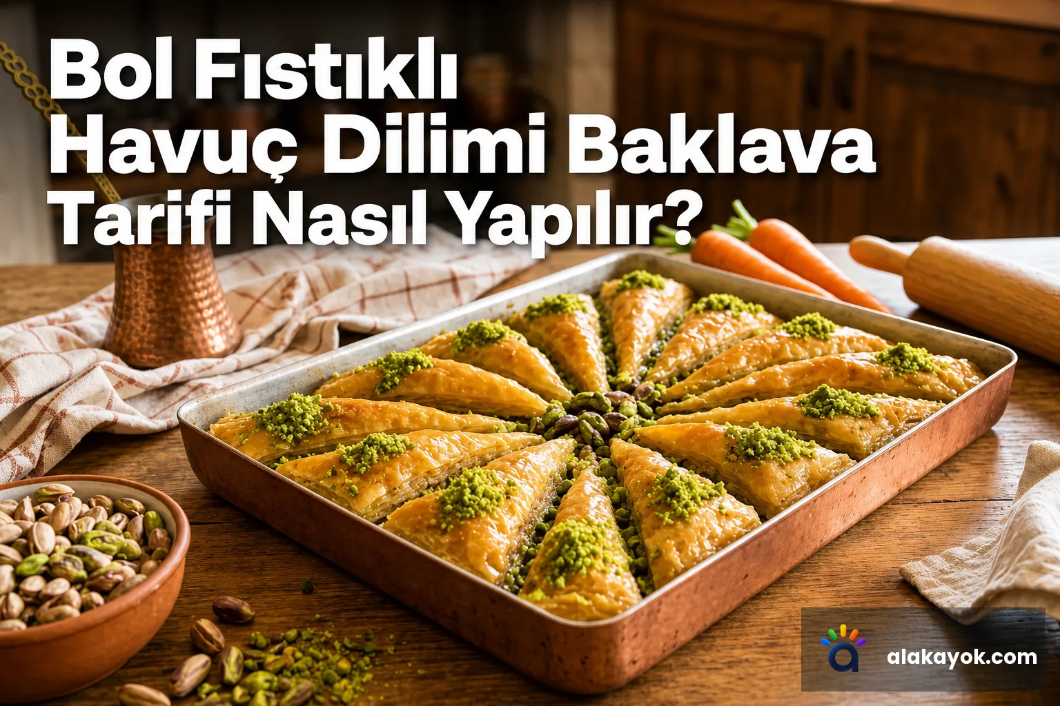 Bol Fıstıklı Havuç Dilimi Baklava Tarifi Nasıl Yapılır?