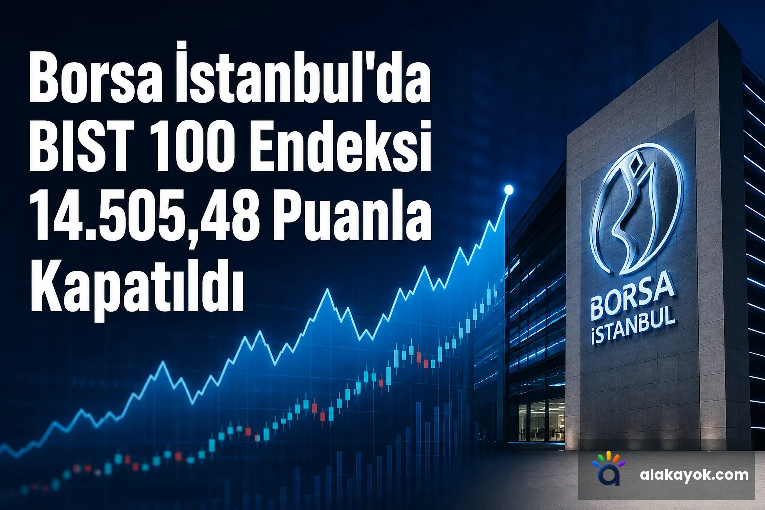 Borsa İstanbul'da BIST 100 Endeksi 14.505,48 Puanla Kapatıldı