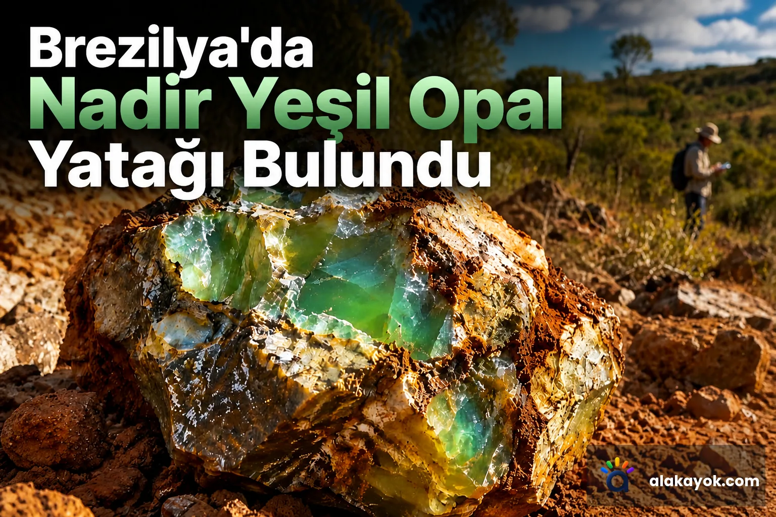 Brezilya'da Nadir Yeşil Opal Yatağı Bulundu