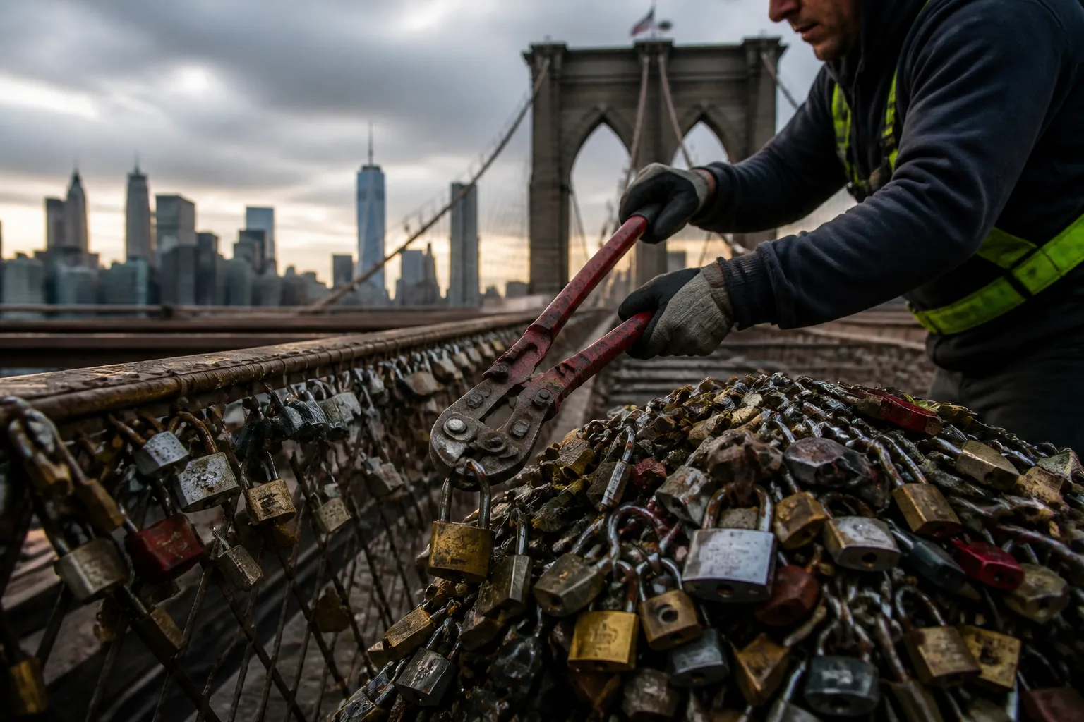Brooklyn Köprüsü'nde 34 Bin Aşk Kilidi Söküldü