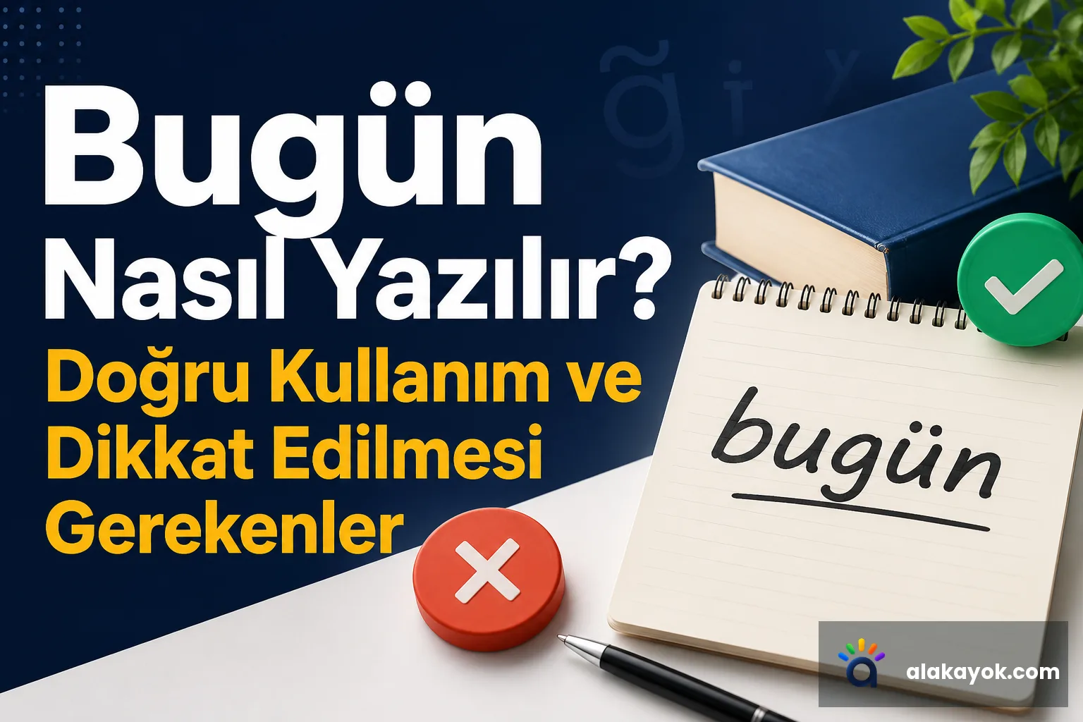 Bugün Nasıl Yazılır? Doğru Kullanım ve Dikkat Edilmesi Gerekenler