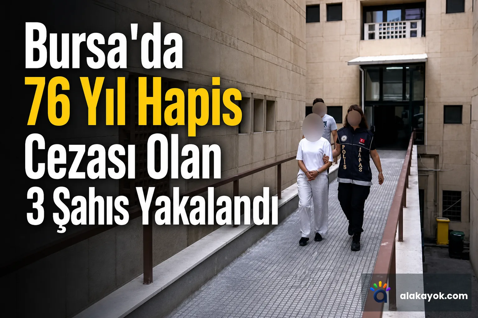 Bursa'da 76 Yıl Hapis Cezası Olan 3 Şahıs Yakalandı