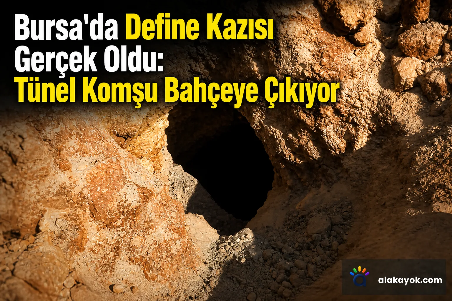 Bursa'da Define Kazısı Gerçek Oldu: Tünel Komşu Bahçeye Çıkıyor