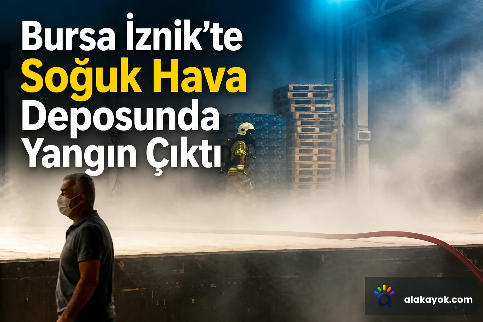 Bursa İznik'te Soğuk Hava Deposunda Yangın Çıktı