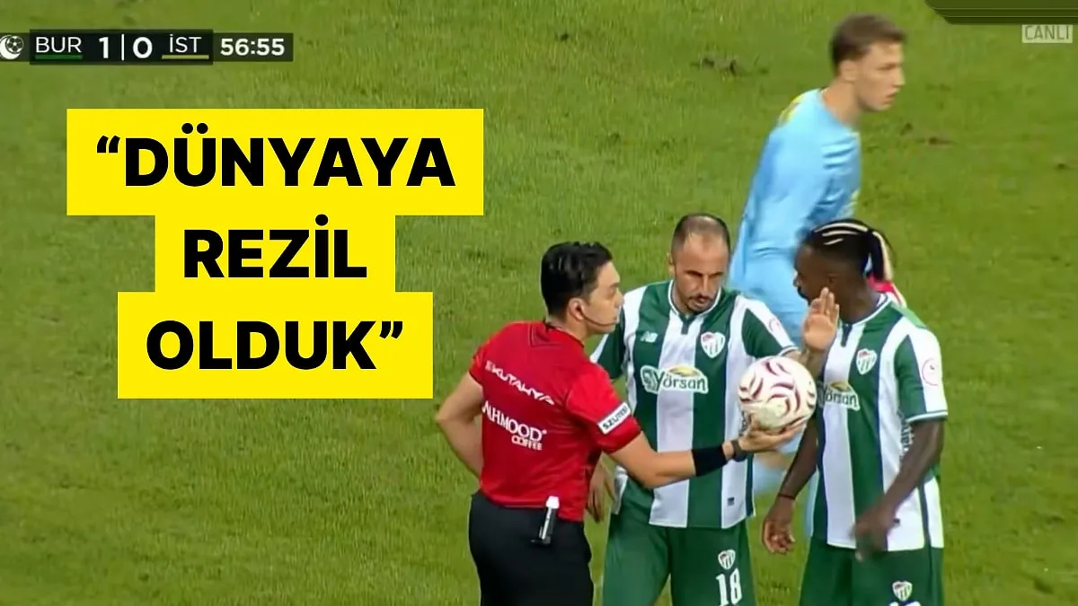 Bursaspor-İstanbulspor Maçında Tartışmalı Hakem Kararı