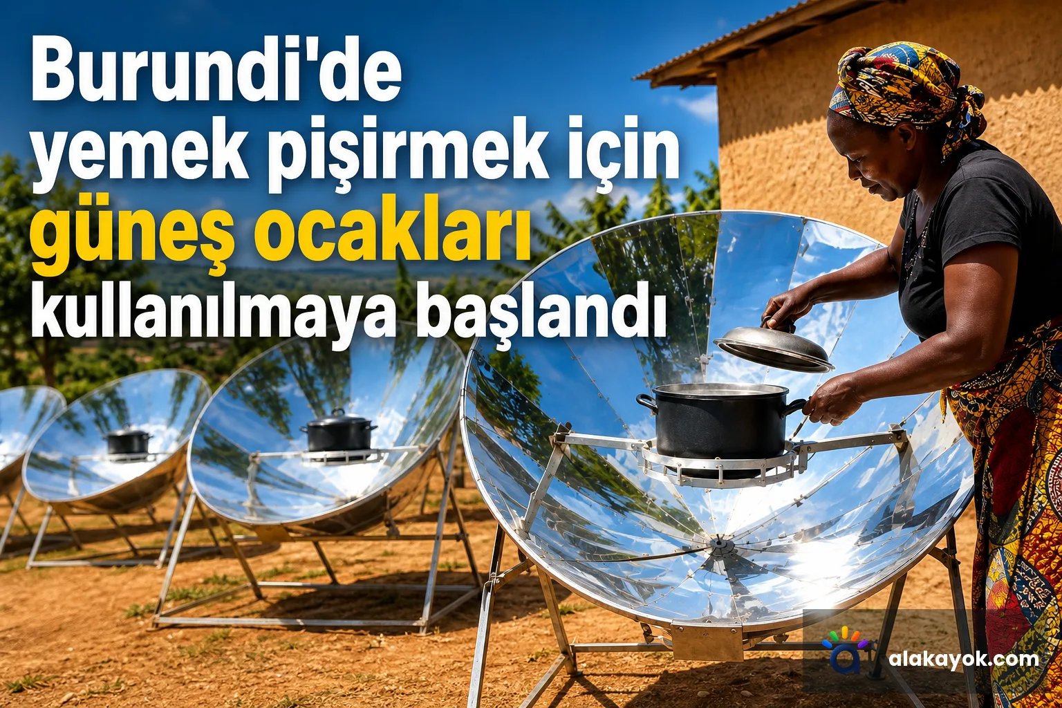 Burundi'de yemek pişirmek için güneş ocakları kullanılmaya başlandı