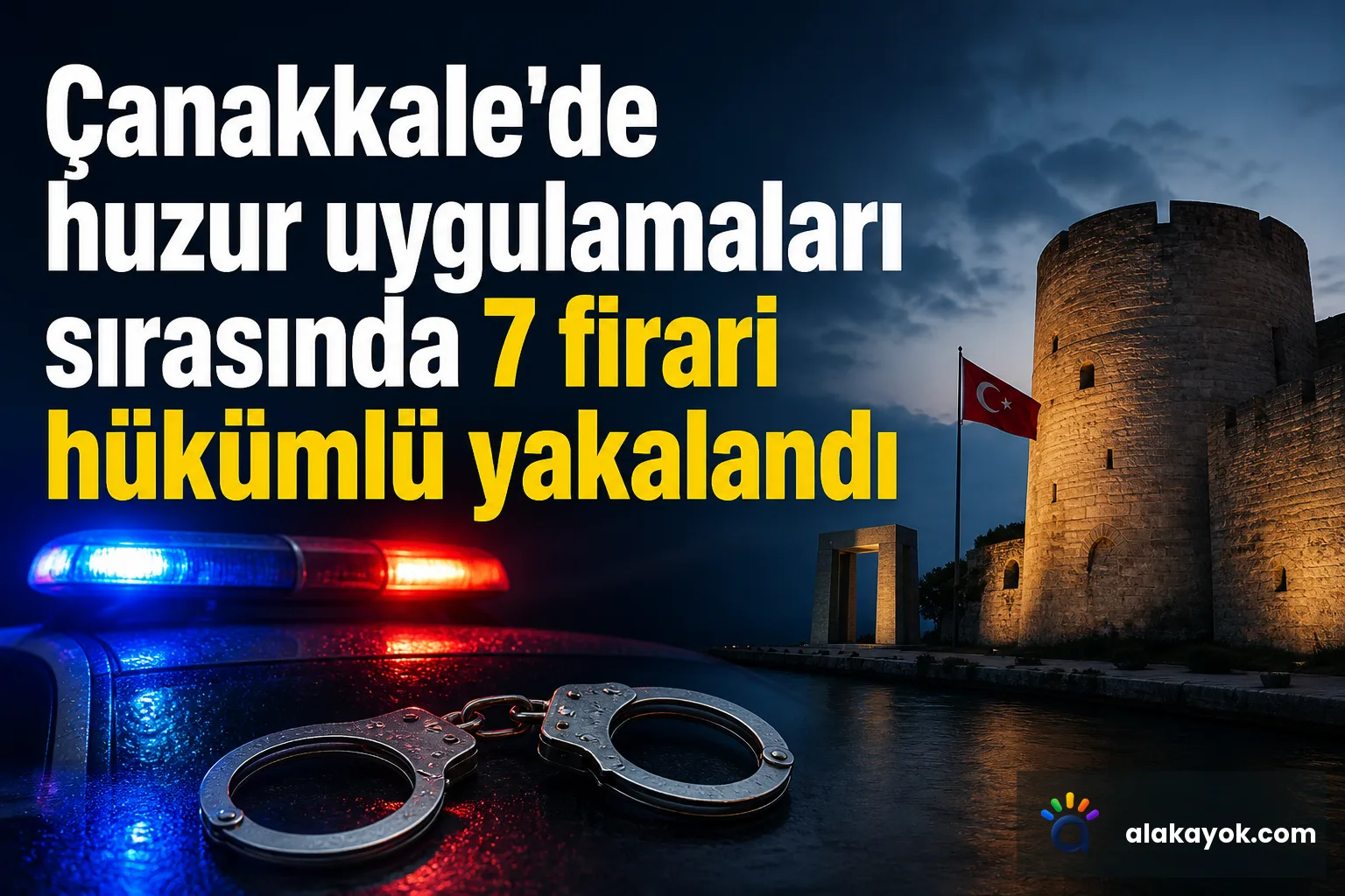 Çanakkale'de huzur uygulamaları sırasında 7 firari hükümlü yakalandı