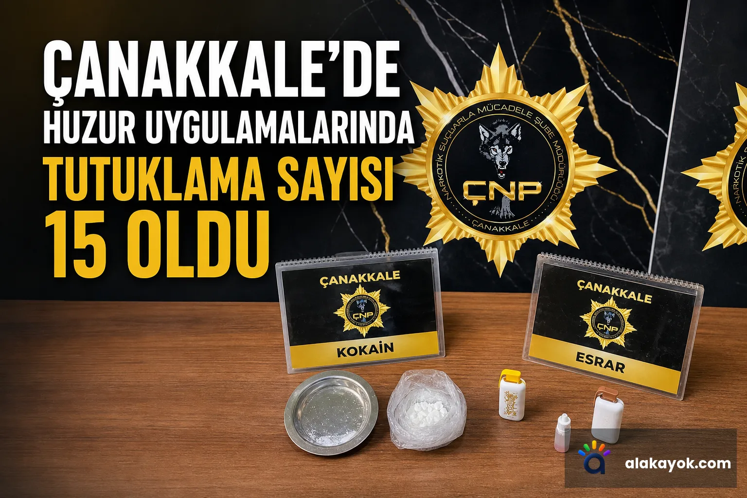 Çanakkale'de huzur uygulamalarında tutuklama sayısı 15 oldu