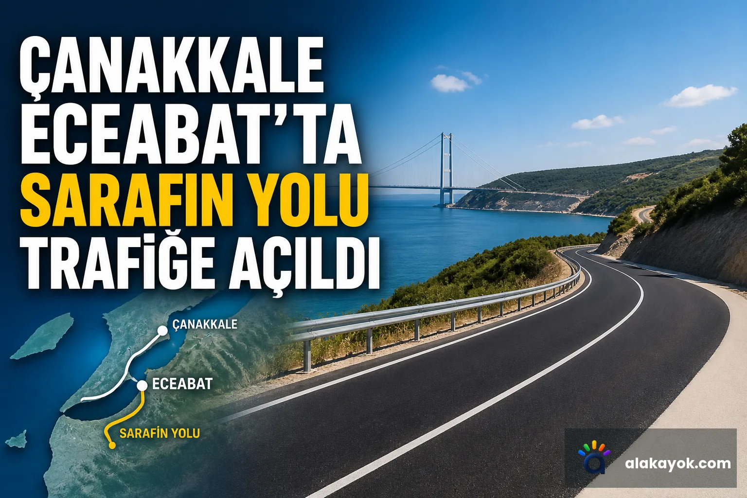 Çanakkale Eceabat'ta Sarafin Yolu Trafiğe Açıldı
