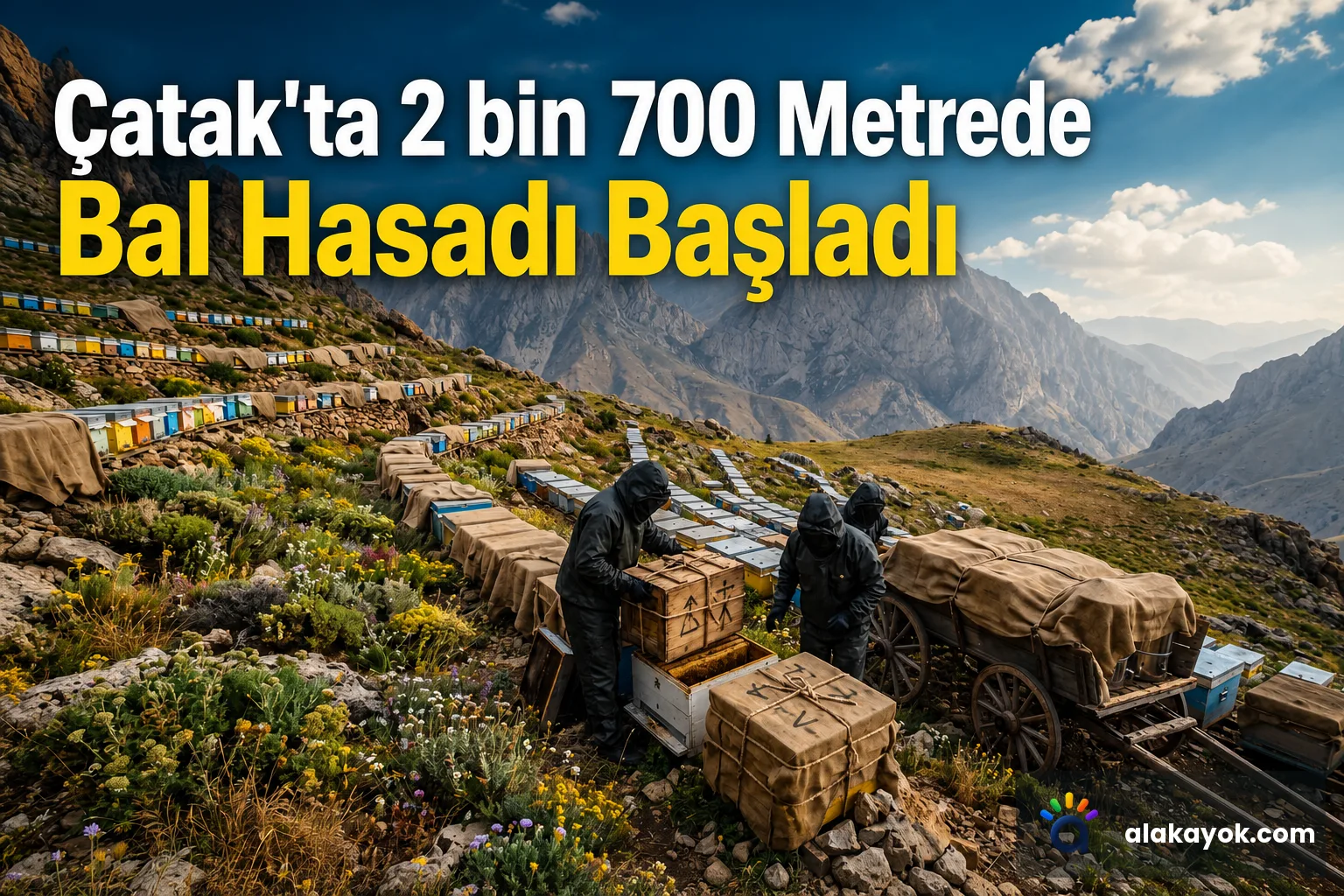 Çatak'ta 2 bin 700 Metrede Bal Hasadı Başladı