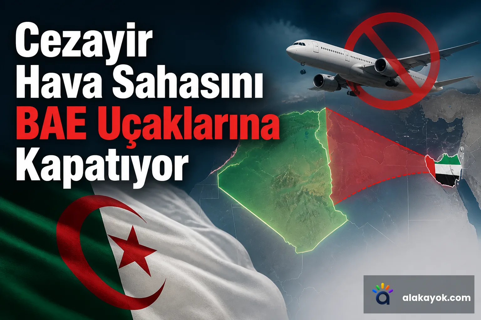 Cezayir Hava Sahasını BAE Uçaklarına Kapatıyor