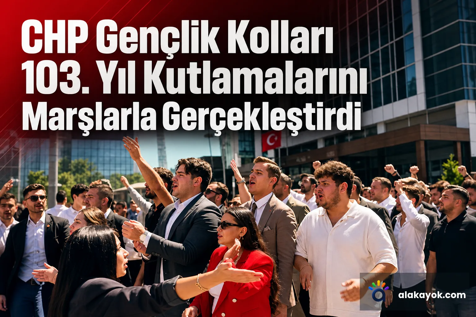 CHP Gençlik Kolları 103. Yıl Kutlamalarını Marşlarla Gerçekleştirdi