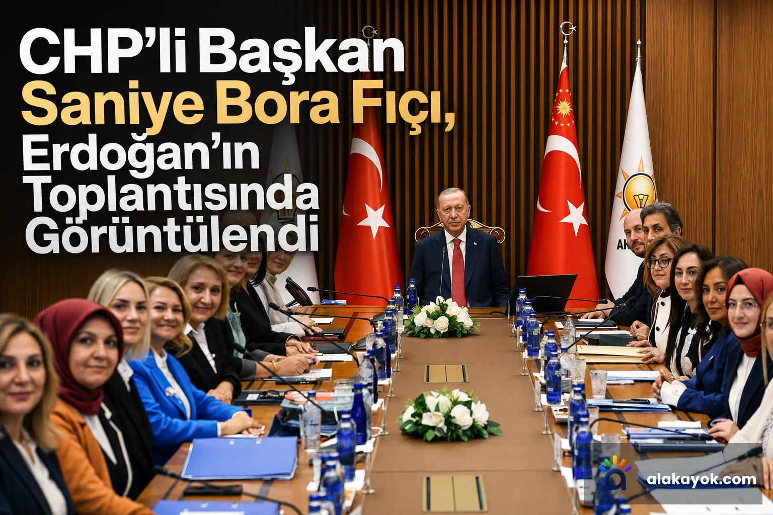 CHP'li Başkan Saniye Bora Fıçı, Erdoğan'ın Toplantısında Görüntülendi