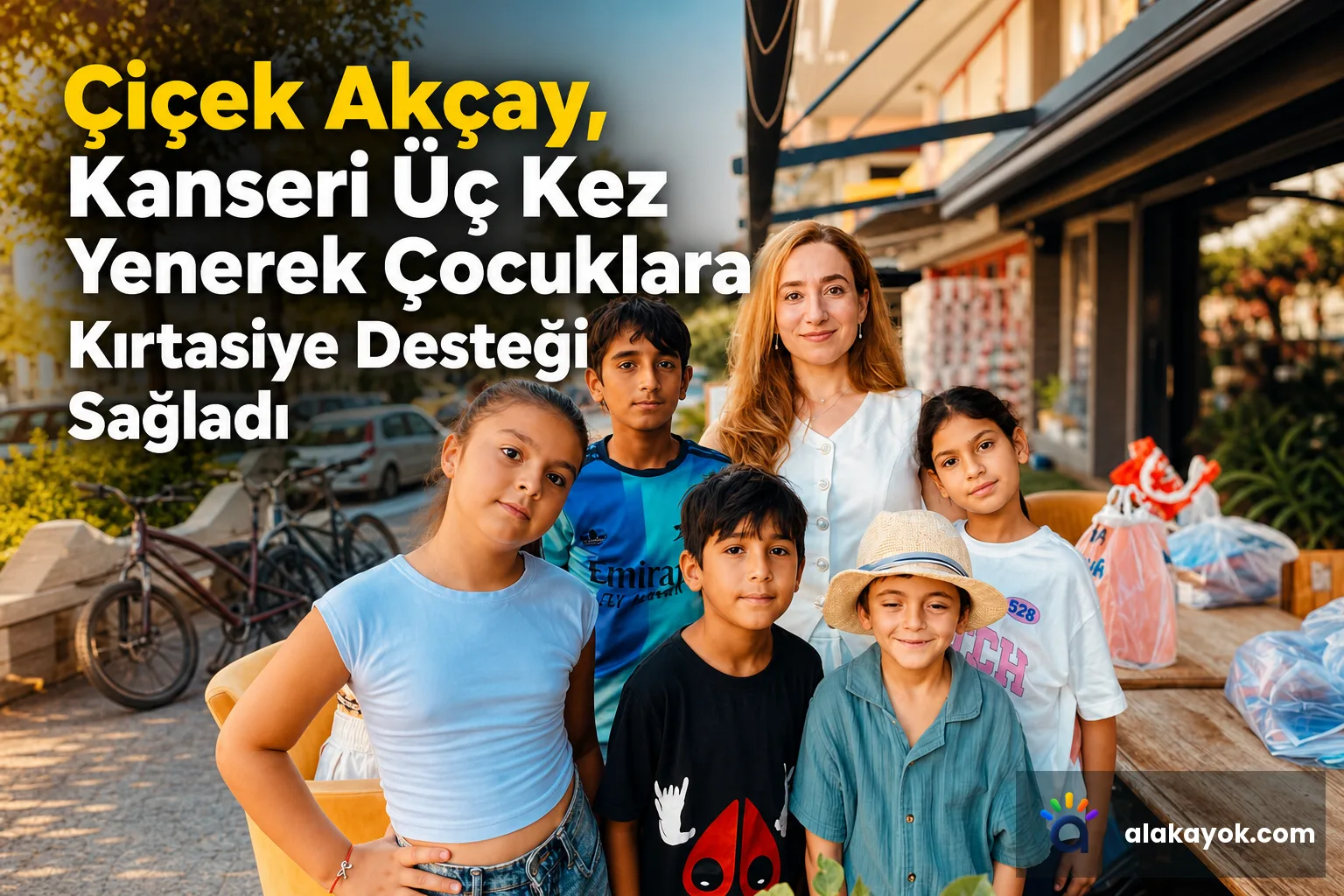 Çiçek Akçay, Kanseri Üç Kez Yenerek Çocuklara Kırtasiye Desteği Sağladı