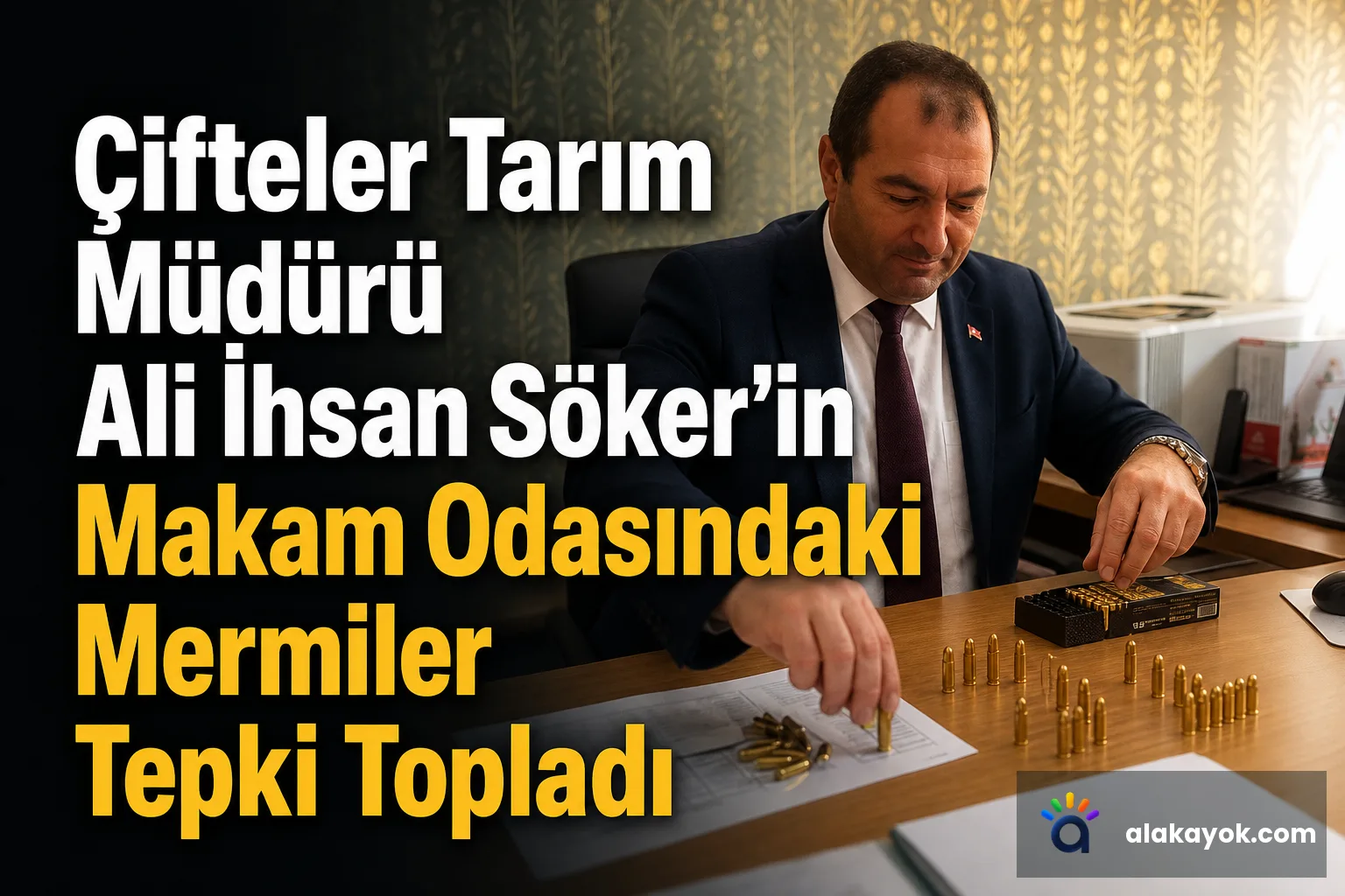 Çifteler Tarım Müdürü Ali İhsan Söker'in Makam Odasındaki Mermiler Tepki Topladı