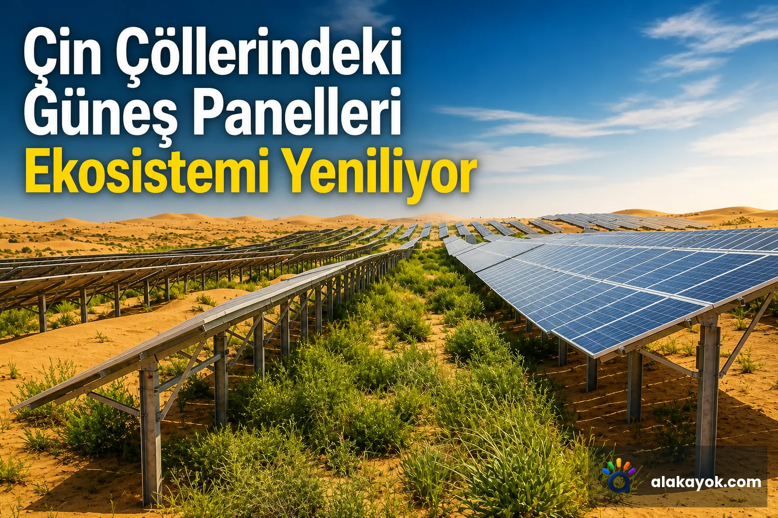 Çin Çöllerindeki Güneş Panelleri Ekosistemi Yeniliyor
