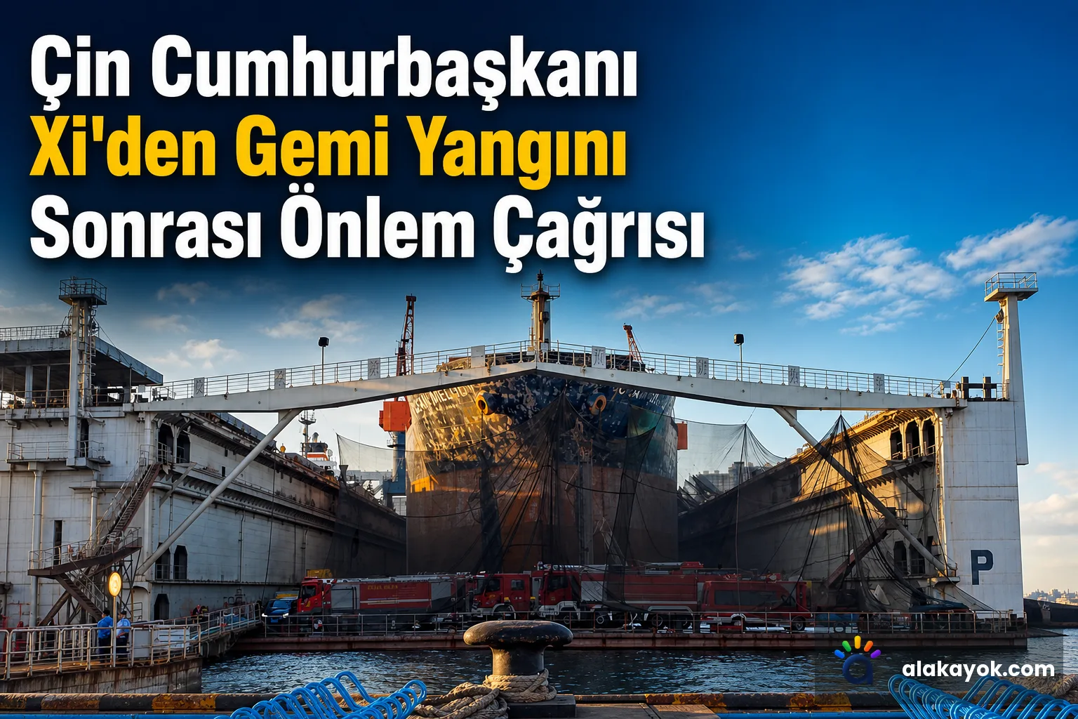 Çin Cumhurbaşkanı Xi'den Gemi Yangını Sonrası Önlem Çağrısı