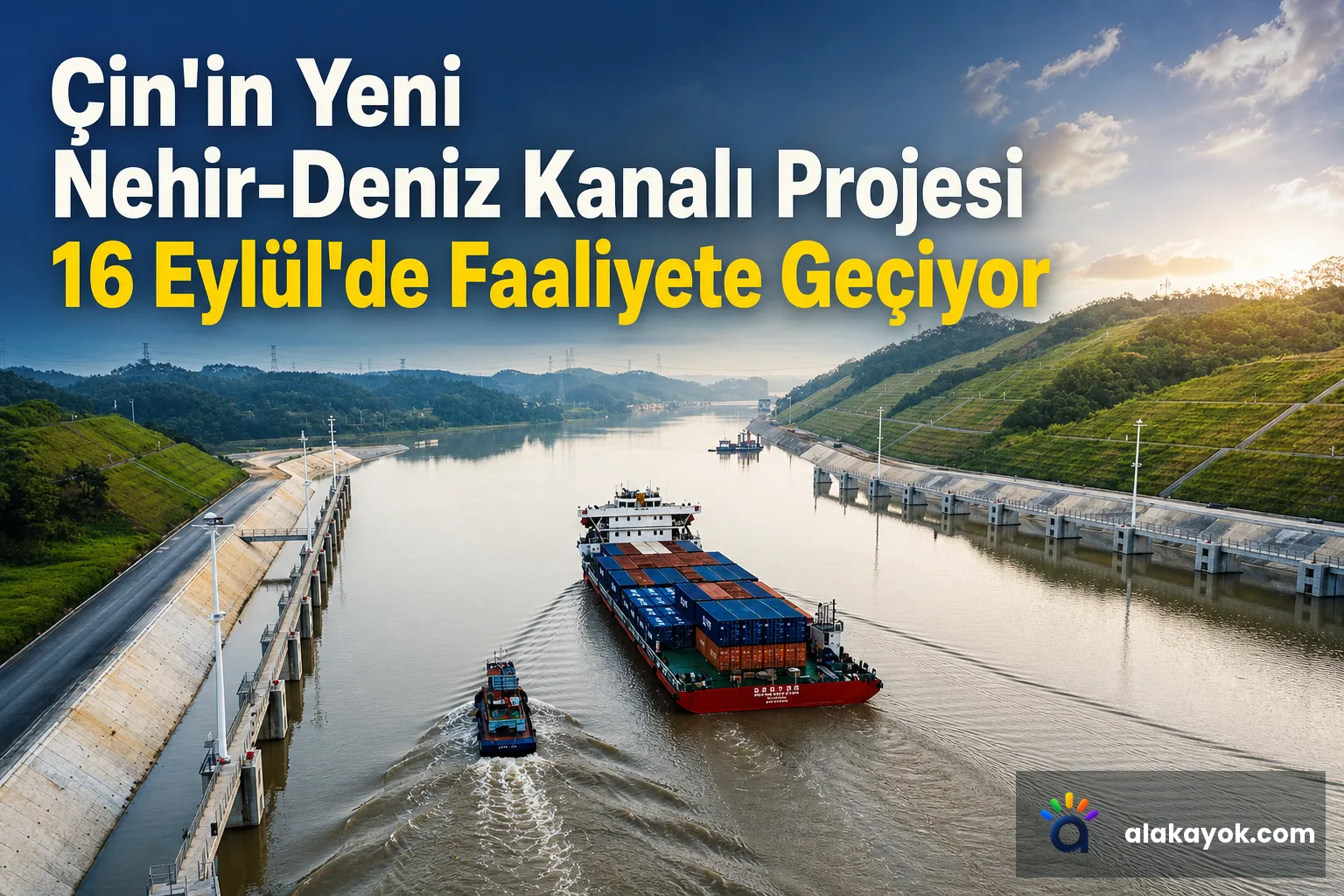 Çin'in Yeni Nehir-Deniz Kanalı Projesi 16 Eylül'de Faaliyete Geçiyor