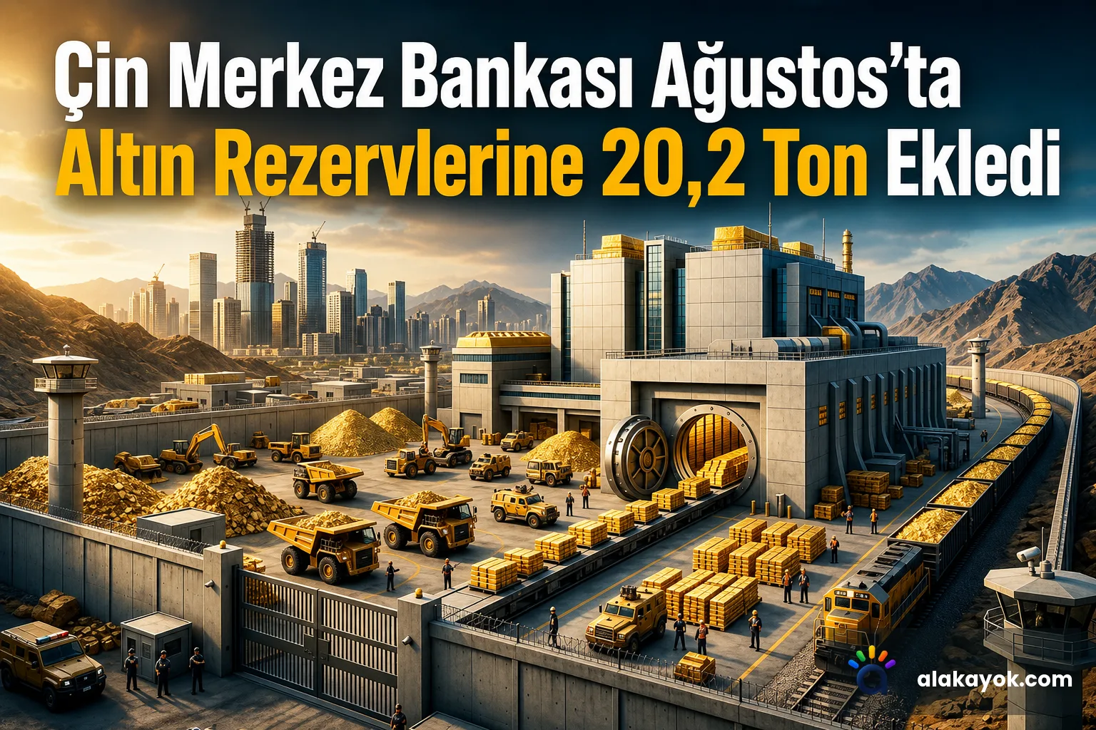 Çin Merkez Bankası Ağustos'ta Altın Rezervlerine 20,2 Ton Ekledi