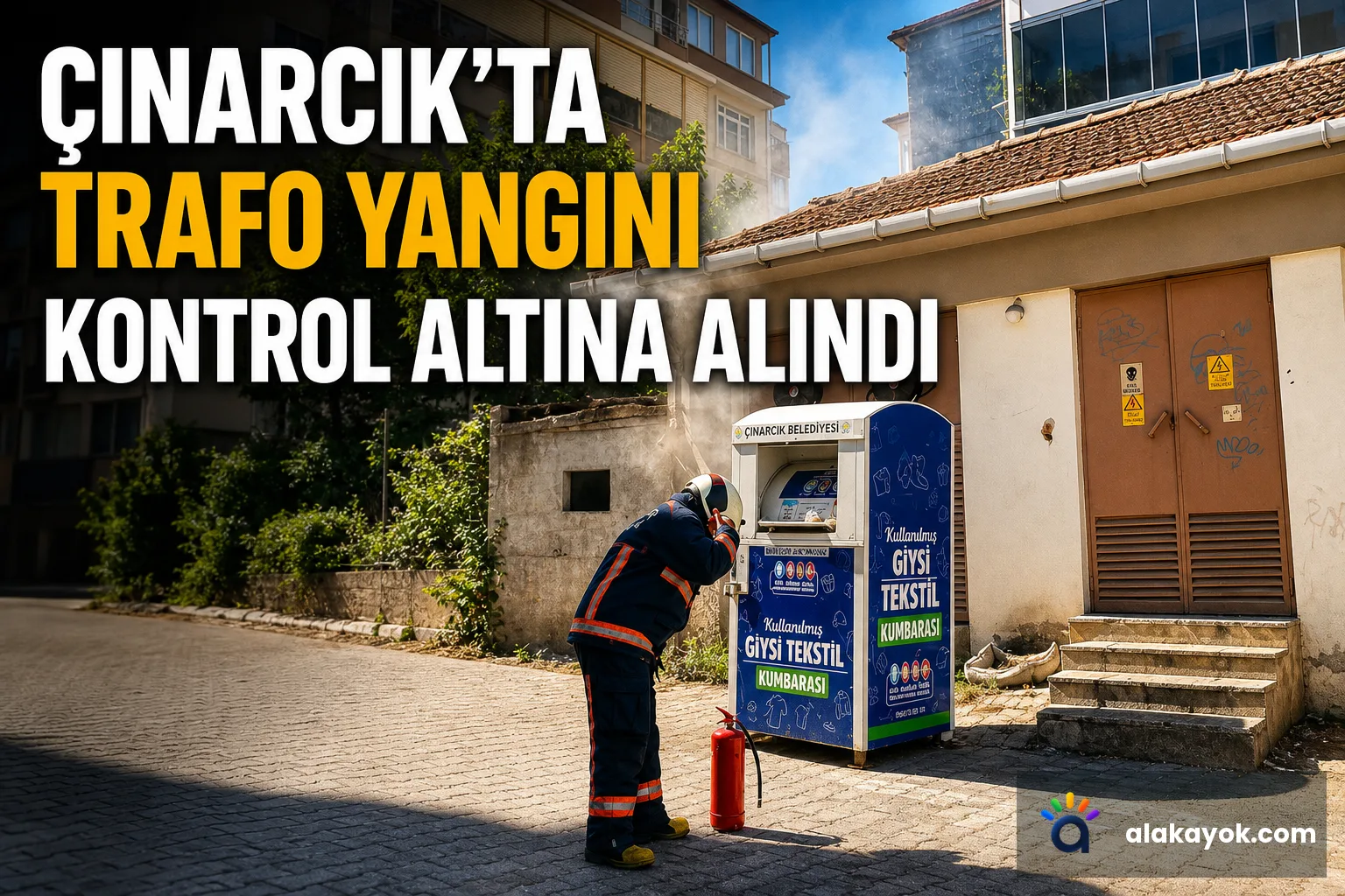 Çınarcık'ta Trafo Yangını Kontrol Altına Alındı