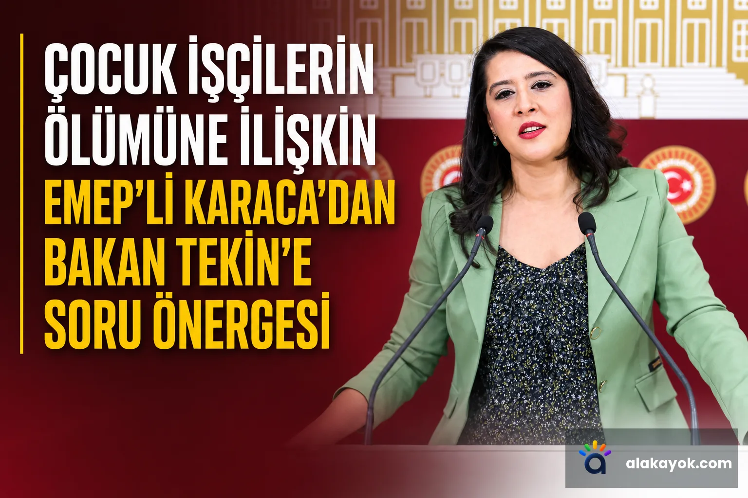 Çocuk İşçilerin Ölümüne İlişkin EMEP'li Karaca'dan Bakan Tekin'e Soru Önergesi