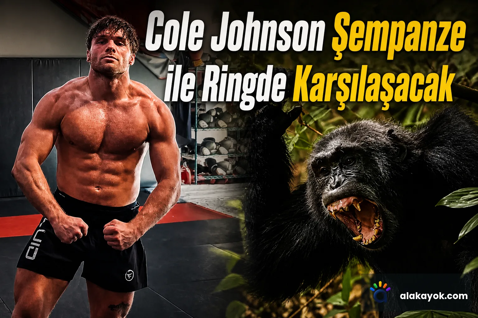 Cole Johnson Şempanze ile Ringde Karşılaşacak