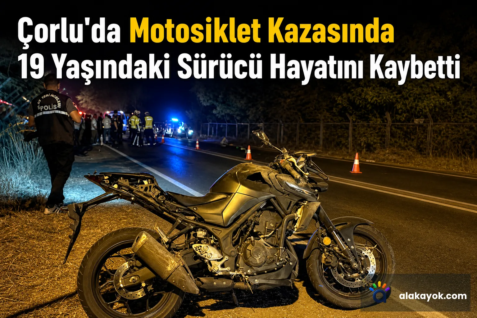Çorlu'da Motosiklet Kazasında 19 Yaşındaki Sürücü Hayatını Kaybetti